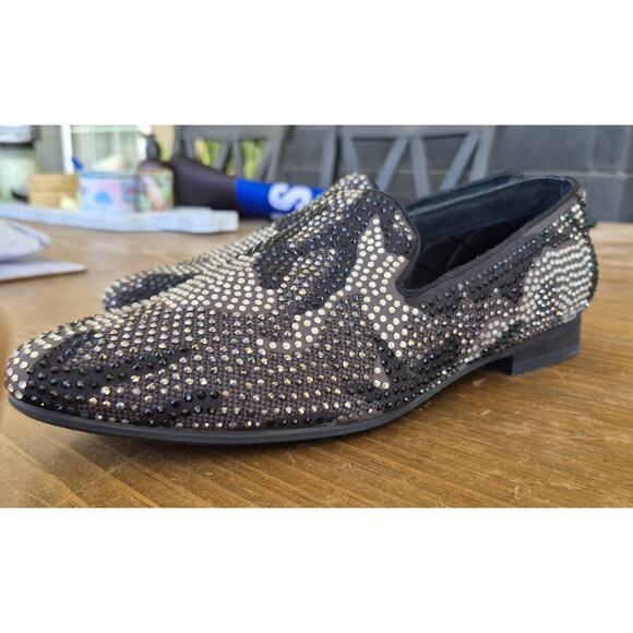 Steve Madden Men\'s Camo Rhinestone Loafers Slip-On Smoking Shoes Size 10 main image 5